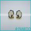 925 sterling silver Gold-plated jewelry inlaid jade fresh and simple European and American style earrings