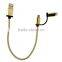 Colorful 2 in 1 Micro Usb Data Cable, Macro Usb Cable for Samsung Charge Supplier's Choice