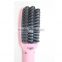 Hot air brush hair straightener 2016 Hot 2 in 1 anion straight hair straightener with removable comb