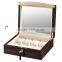 Elegant watch display gift packaging box with clear window and lock