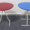 Small 3 metal legs Round wood side table