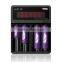 High Quality Li-ion LCD & USB 4 Slots Multi-functional Charger Efest LUC V4 Four Bay Charger VS Nitecore D4 CHARGER