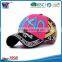Fluorescence color logo 100% cotton long bill 6 panel custom baseball cap