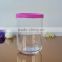 750ml Clear storage glass jar round shaped with plastic lid