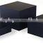 Black Acrylic Cube Riser Set of 3 Hollow Bottoms (DS-A-364)