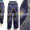 oriental fisherman thai style VTG RETRO INDIE HIPPIE boho pants yoga pants harem pants feather thai print EYE ART PRINT