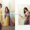 Pink Chiffon On Lycra Net Saree