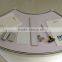 Hot sale Aluminum Curved Solid surface Reception Desk for Exhibition display