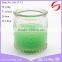 Small embossed logo glass candle holder glass candle jar