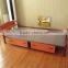 Single Metal Bed with wood Drawers