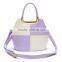 Fashion Ladies Bicolor Pu Shoulder Bag Shopping Handbag