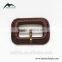Inner Size 2.6 CM*1.8 CM cm Coffee Brown Real Leather Buckles Buttons with Metal Pin