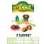 cutting plastic fruits and vegetables toy