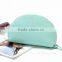 Cosmetic Bag Brass Zipper Top Good PU Leather Hard Cosmetic Bag With Lining