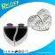 zinc alloy heart letter carved gift box set for baby first tooth and first curl
