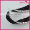fashionable black tape pretty rhinestone decorative trim for garment WTPE-020