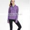 KNIT Half Zip Womens purple Long Sleeve Running Top Athletic Blouse Sports Shirt