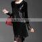 Latest long design ladies fashion a line skirt/Neck waist zipper skirt