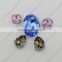 Oval shaped crystal fancy stones with claw setting for dresses