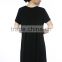 Comfortable short sleeve dresses with flower printed knitted plus size women dresses