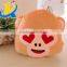 New design pp cotton emoji pillow soft monkey emoticon pillow