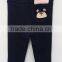 Cute Baby Girls Navy and Pink Embroidered Pants for Winter