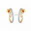 Gold Plated zirconia Hoop Earrings