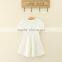 short sleeve white girls cotton clothing baby soft garments summer holiday dress for child