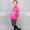 2016 latest fashion design double breasted Notch Lapel girls cotton jacket Pink Girls Jackets baby girl trench coat