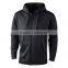 OEM hot sale custom100% polyester thick drawstring zipper-up plain hoodies
