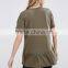 Fashion t Shirt Wholesale, t Shirt Ruffle Hem, Blank t Shirt