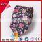 2016 cheap flower pattern design 100 cotton necktie