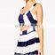 OEM Service fashion Stripe Cut Out Midi Prom Dress