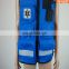 Apparel waistcoats hi vis blue luminous vests with pockets