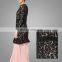Lace Technics And Polyester Fabric Muslim Abaya Beautiful Ladies Long Dress Elegant Baju Kurung Designs Arabic Clothing