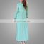 Muslim Lady Style Long Sleeve Dresses Top Grade Buttons Clothing Fashion Pleated Arabic Abaya