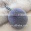 Factory price customizable colorful rex rabbit fur pompon keychain