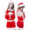 Wholesale Adult Party Cloth Set Red Merry Christmas Costume
