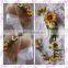 Aidocrystal sunflower flower crown bridal tiara wedding hair accessories, flower girl hair accessory