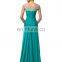 Grace Karin Dark Turquoise Chiffon Evening Gown Luxury Long Sweetheart Formal Evening Dress Sequins Party Gown CL007571-1