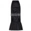Belle Poque Women's Vintage Retro Gothic Victorian Style N/T taffeta Long Black Ruched Skirt BP000208-1