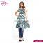 Polyester Fiber Sleeveless Ladies Clothing Tunic Print Dress