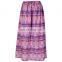 MG-1038 PURPLE COLOR PRINT LONG ANKLE LENGTH SKIRT