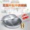 Full screen wok Energy gathering honeycomb frying pan Uncoated stainless steel pot wholesales