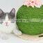Eco-friendly cute green pet toy cat scratcher/scratching ball shaped toy