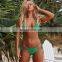 Blue Green Pure Color Swimsuit Summer Women Thong Bikini Set Bandage Biquini Feminino 2019 Two Pieces Vintage Beach Bathing Suit