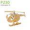 construction DIY educational wooden helicopter model toys