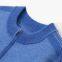 New Design Blue Color Zipper Crew Neck Cashmere Sweater for Sale