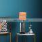 Western simple design square luxury gold modern cheap bedside lamp for bedroom living room