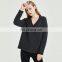 Women Rib Knit V Neck Plus Size Wool Pullover Sweater